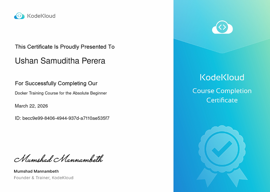 Docker Training Course for the Absolute Beginner