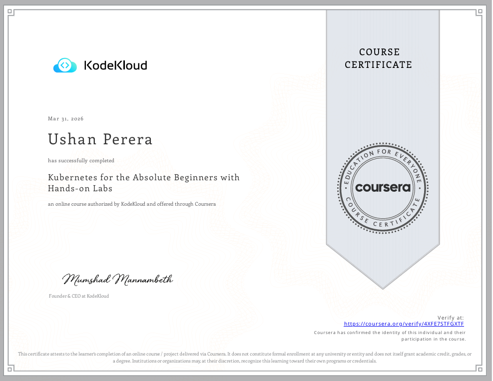 Kubernetes for the Absolute Beginners with Hands-on Labs